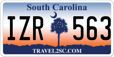 SC license plate IZR563