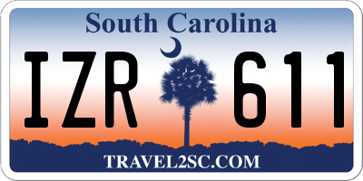 SC license plate IZR611