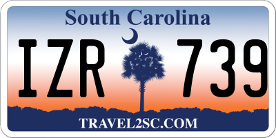 SC license plate IZR739