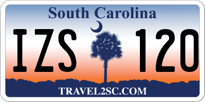 SC license plate IZS120