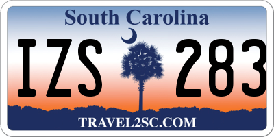 SC license plate IZS283