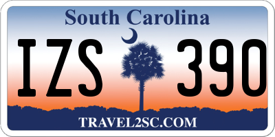 SC license plate IZS390