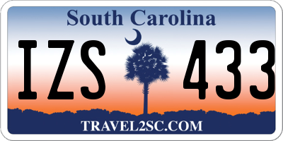SC license plate IZS433