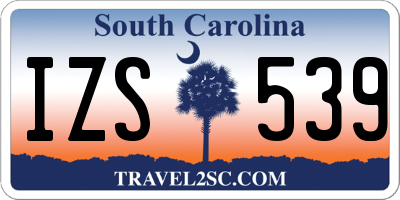 SC license plate IZS539