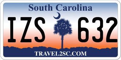 SC license plate IZS632