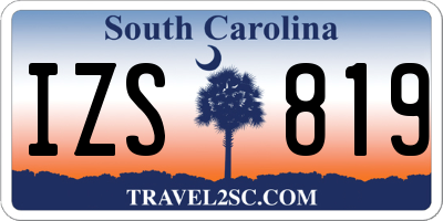 SC license plate IZS819
