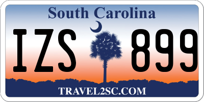 SC license plate IZS899