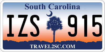 SC license plate IZS915