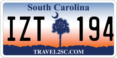 SC license plate IZT194
