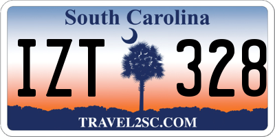 SC license plate IZT328