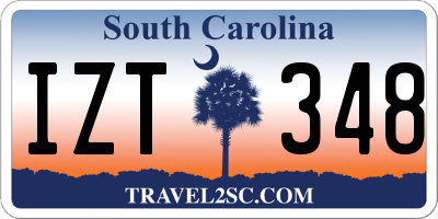 SC license plate IZT348