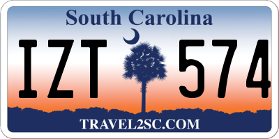SC license plate IZT574