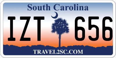 SC license plate IZT656
