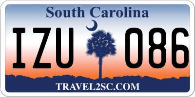 SC license plate IZU086