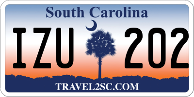 SC license plate IZU202