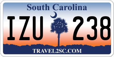 SC license plate IZU238