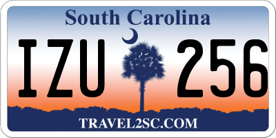 SC license plate IZU256