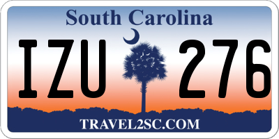 SC license plate IZU276