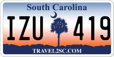 SC license plate IZU419