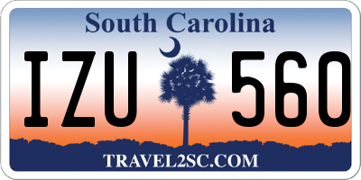 SC license plate IZU560