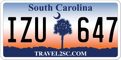 SC license plate IZU647