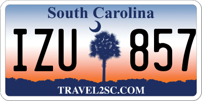 SC license plate IZU857