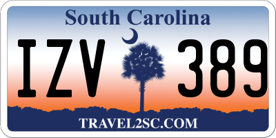SC license plate IZV389