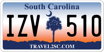 SC license plate IZV510