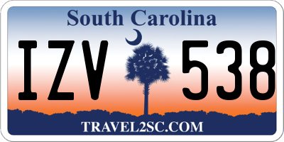 SC license plate IZV538