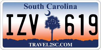SC license plate IZV619