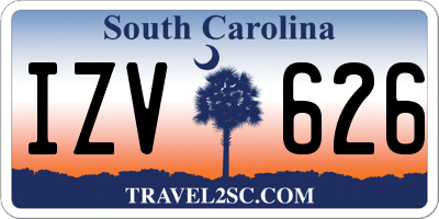 SC license plate IZV626