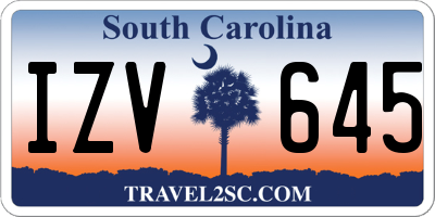 SC license plate IZV645