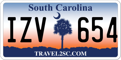 SC license plate IZV654