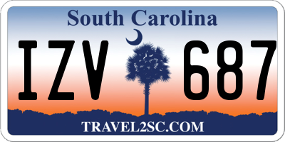 SC license plate IZV687