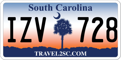 SC license plate IZV728