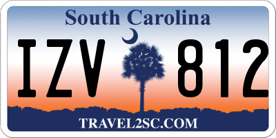 SC license plate IZV812