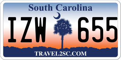 SC license plate IZW655