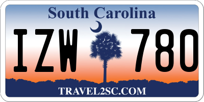 SC license plate IZW780