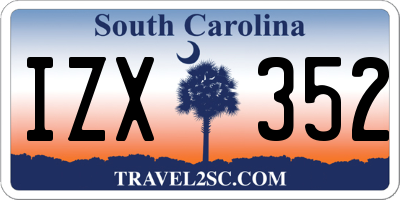 SC license plate IZX352