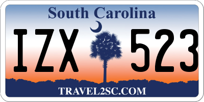 SC license plate IZX523