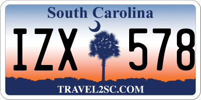 SC license plate IZX578
