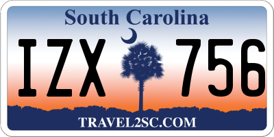 SC license plate IZX756