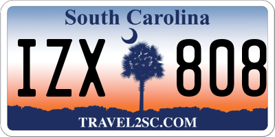 SC license plate IZX808