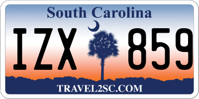SC license plate IZX859