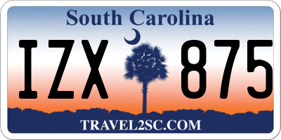 SC license plate IZX875