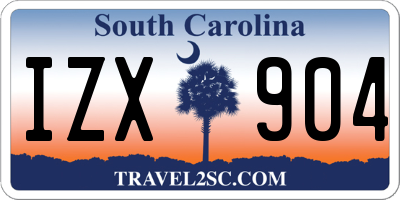 SC license plate IZX904