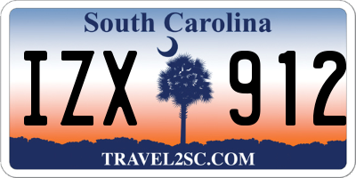 SC license plate IZX912