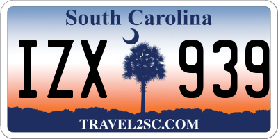 SC license plate IZX939