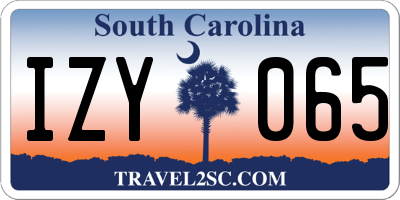 SC license plate IZY065