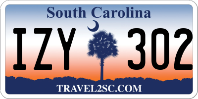 SC license plate IZY302